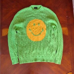 Joshua Sanders Smiley Green Face Sweater